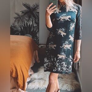 NWT Zara Silk Cheetah Dress by Zara Woman Size L